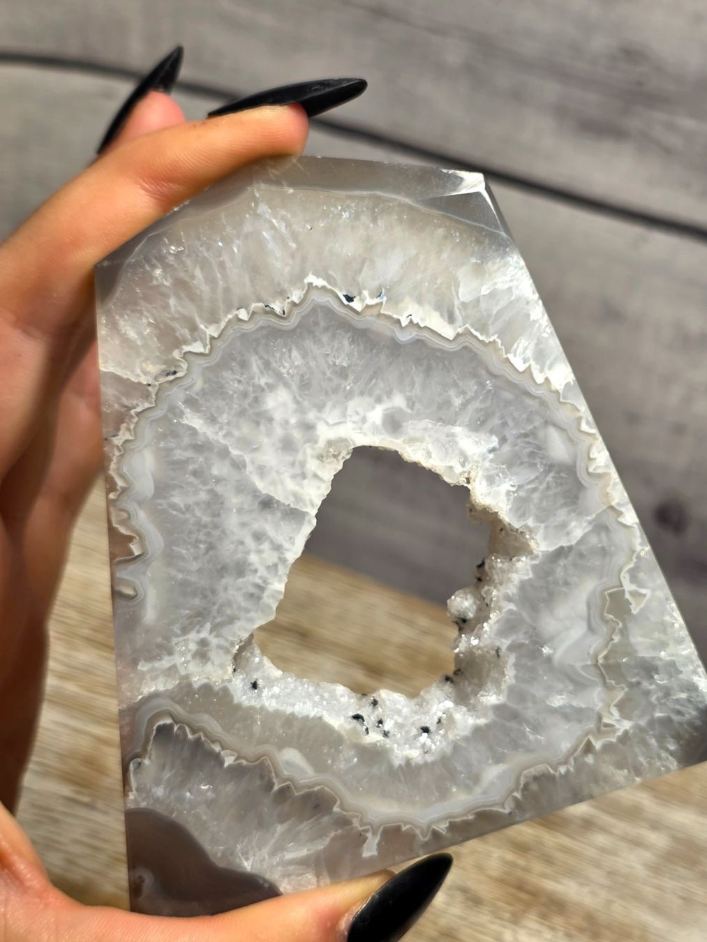 Minerali & Pietre curative: Heller Achat Drusenobelisk 160g – Nuovo e nell'imballaggio originale da Matzingen venduto da Shay_Crystalz 1