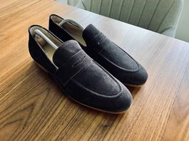 Franzini Suede Loafer - NEU handmade, braun - Große 44 