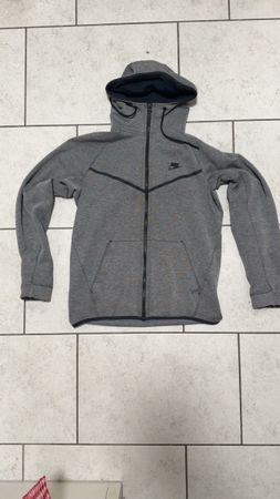 Graue Nike Tech Fleece Kapuzenjacke Grösse M für Herren, top