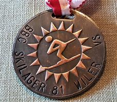 11.4 cm. Grosse Medaille BBC Skilager 1981 Wiler VS Schweiz