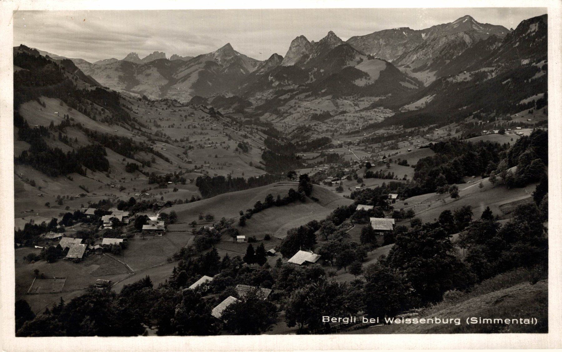 Cartoline postali: Bergli bei Weissenburg (Simmental) – Usato da Bronschhofen venduto da Astore