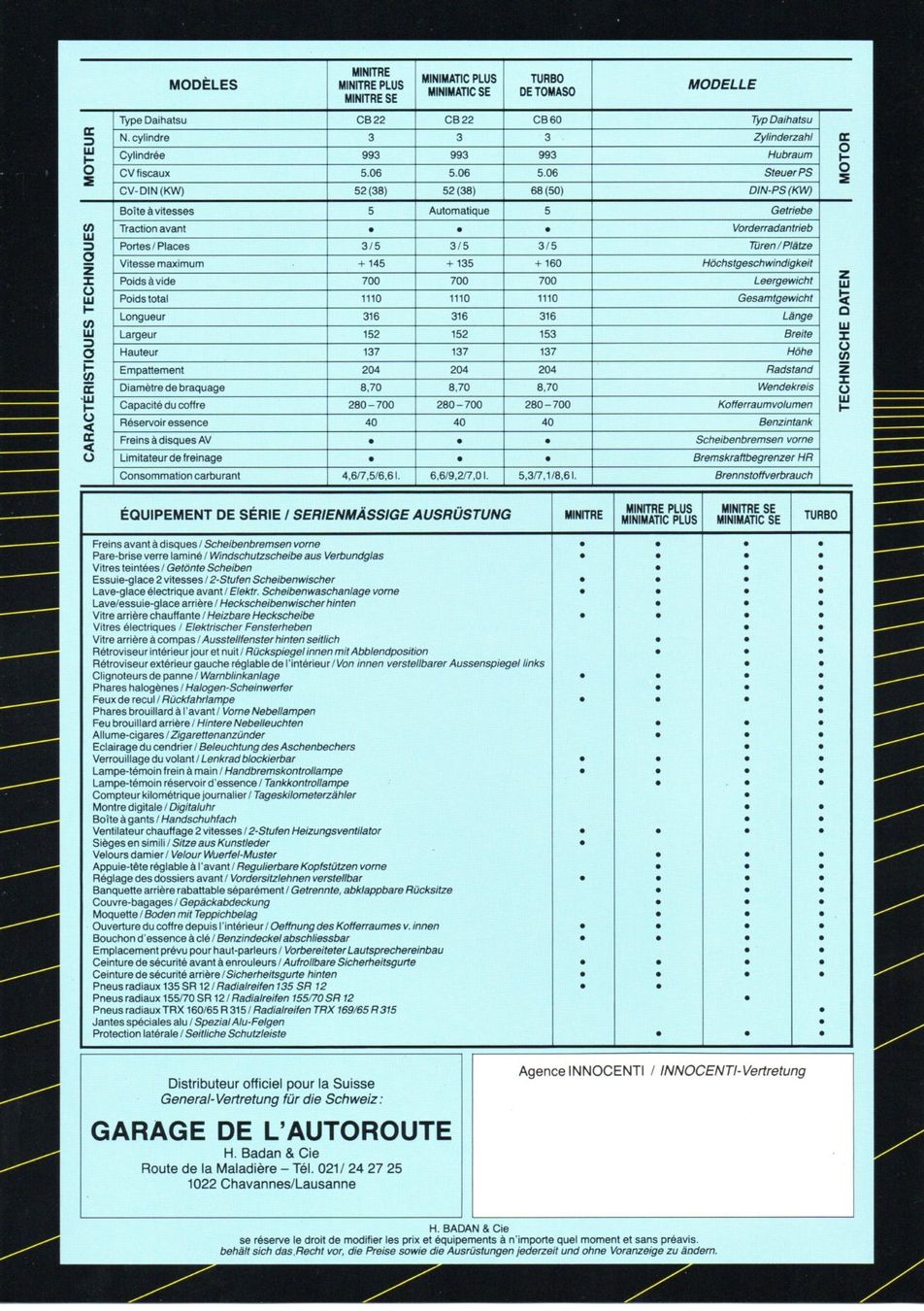 Innocenti Automobili: Innocenti Turbo DeTomaso - CH-Original Prospekt – Nuovo (secondo la descrizione) da Malans GR venduto da Chueche427 3