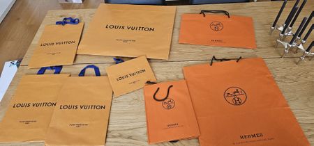 Louis Vuitton und Hermès Tragetaschen verschiedene Grössen 