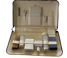 Kosmetiktasche Necessaire Silber Vintage