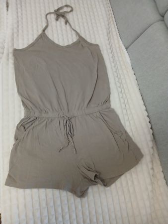 Sommer Jumpsuit Gr. 40/42 beige luftig Neckholder