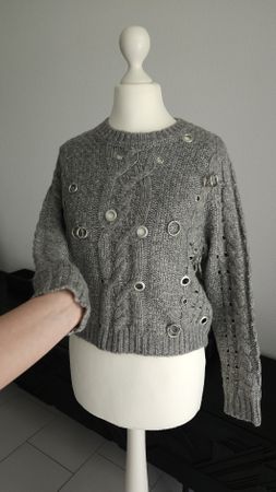 Stylischer Strickpullover Gr. S/Xs