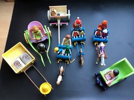 Playmobil Kutschen-Konvolut, viele Figuren, Verkauf gem.Foto