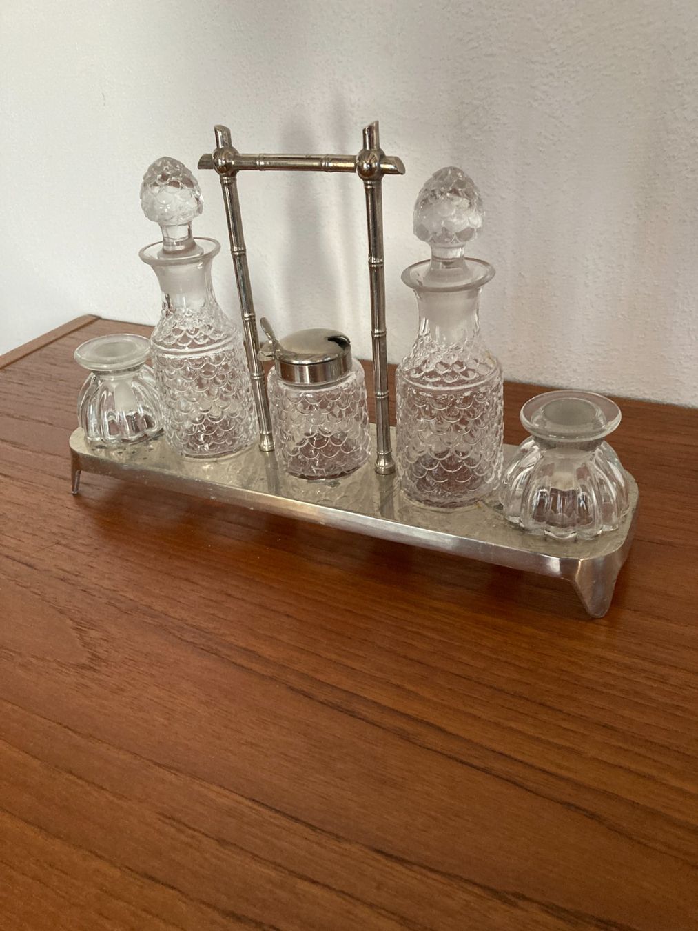 Set di piatti: Vintage Glas Menage Set, 5-teilig, für Tisch oder Buffet – Usato da Wil SG venduto da Pin05 2