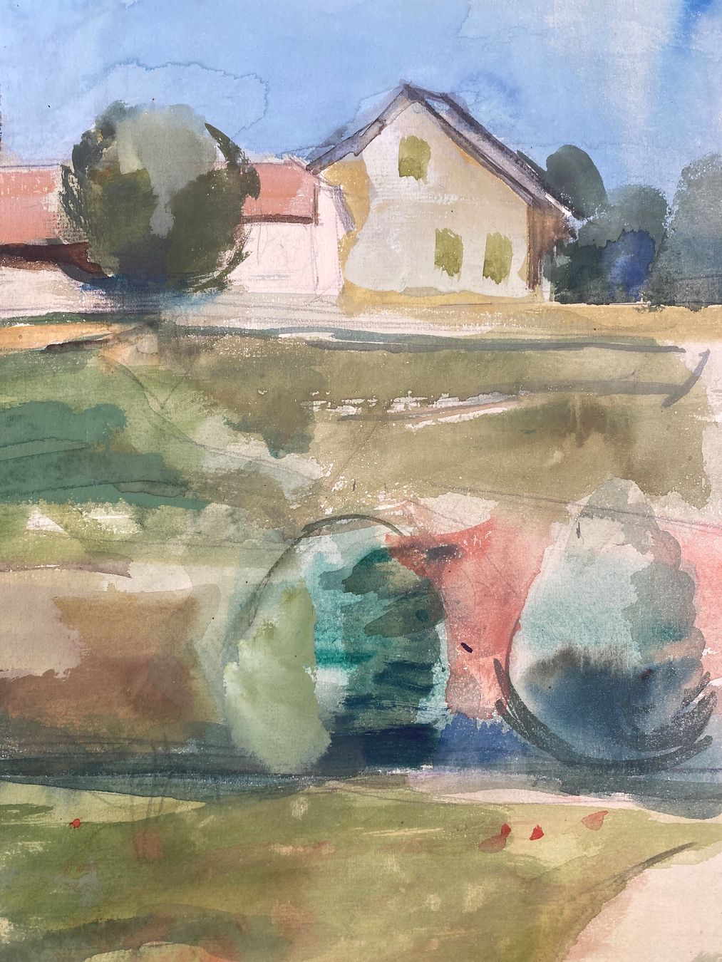 Gemälde: Hans Rohner – Baselbieter Landschaft "Therwil" – Gebraucht aus Basel von bigmbh 2