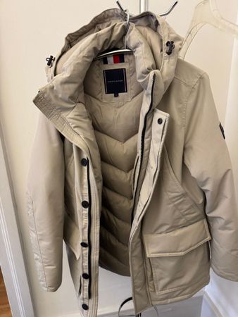 Tommy Hilfiger Winter Jacke, Beige, Grösse M, Top!