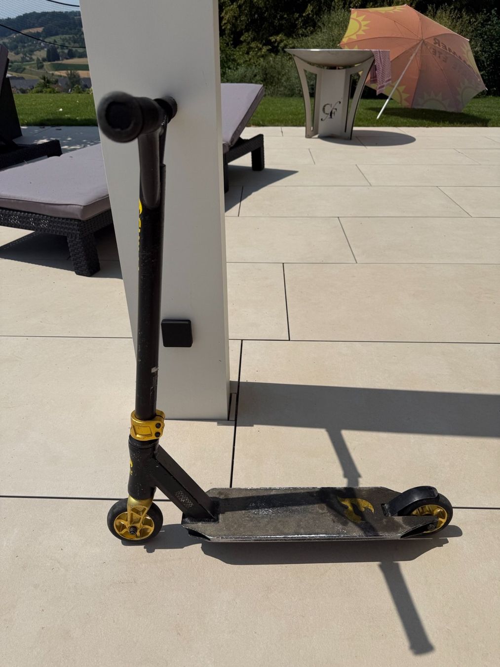 Chilli Kickboard: Chilli Scooter - Trottinett - gold/schwarz – Usato da Bonstetten venduto da Bobber_79