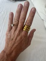 Bague dorée “Gold Plated” 4 rangs taille 56 