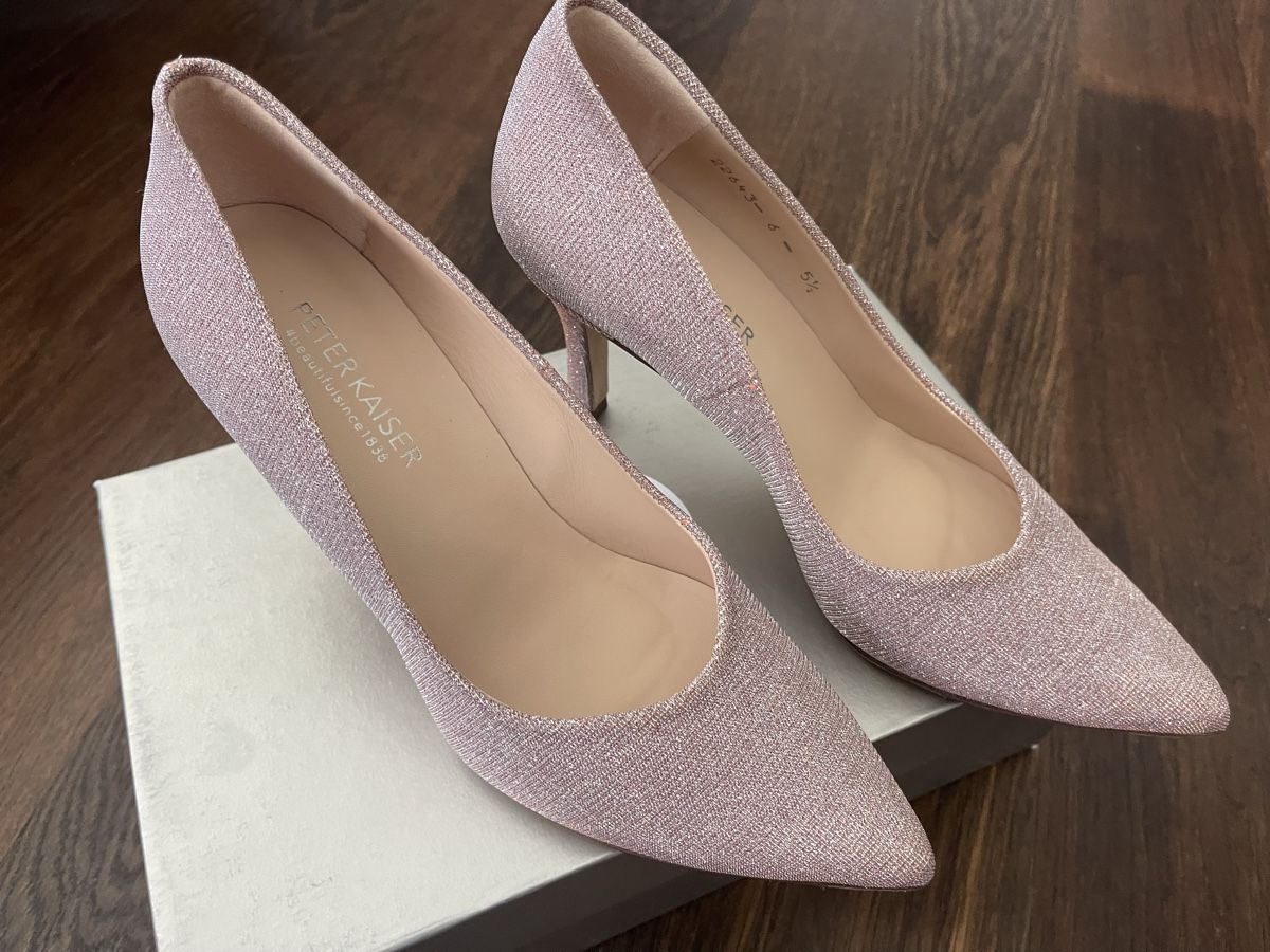 Kaiser Scarpe da donna: Peter Kaiser Pumps Ebby Rosa Shimmer 38.5 NEU – Nuovo e nell'imballaggio originale da Maur venduto da Ilim88