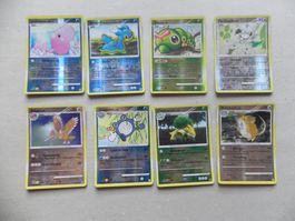 8 Pokémon Sammelkarten 2008 Text Deutsch 40-90 KP glänzend