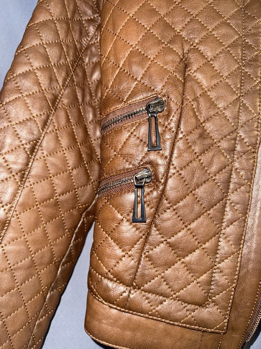 Giacche: Elegante Lederjacke im Steppdesign, Grösse S – Usato da Winterthur venduto da LenaT. 5