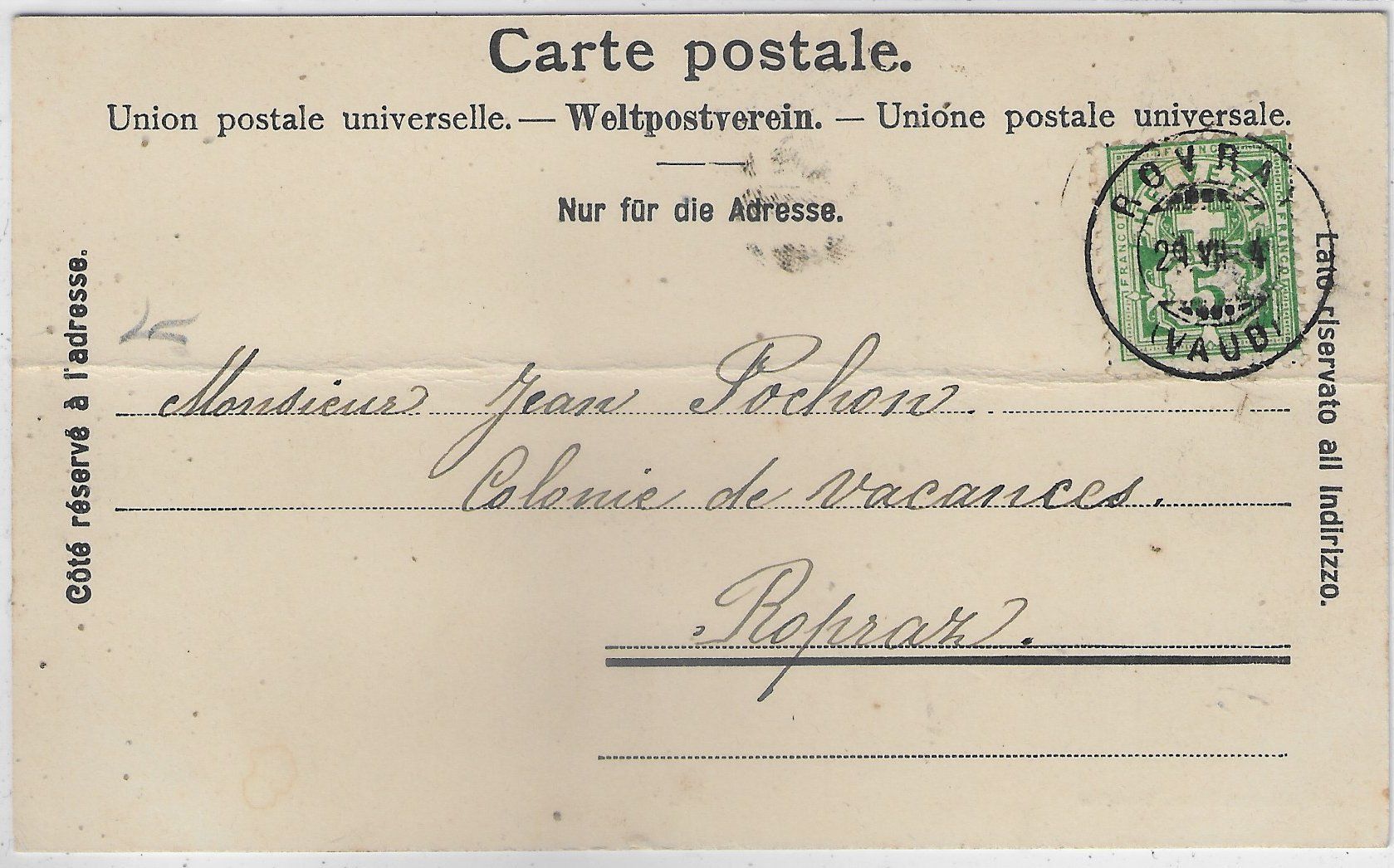 Cartes postales: Souvenir de Rovray – Défectueux à Ettingen par Kartenplanet 1