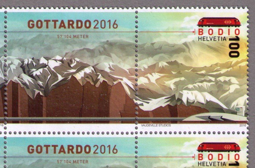 Alle Briefmarken: 2016_1588+89_GOTTARDO_Tunnel_Bahn_SBB_CFF_FFS_Gotthard Vb ** – Neu (gemäss Beschreibung) aus Marthalen von Ch_quality 3