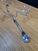 Collier argent avec zircons