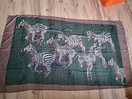 Schal-Tuch Strandkleid mit Afrika Zebra Motiv 180x100cm