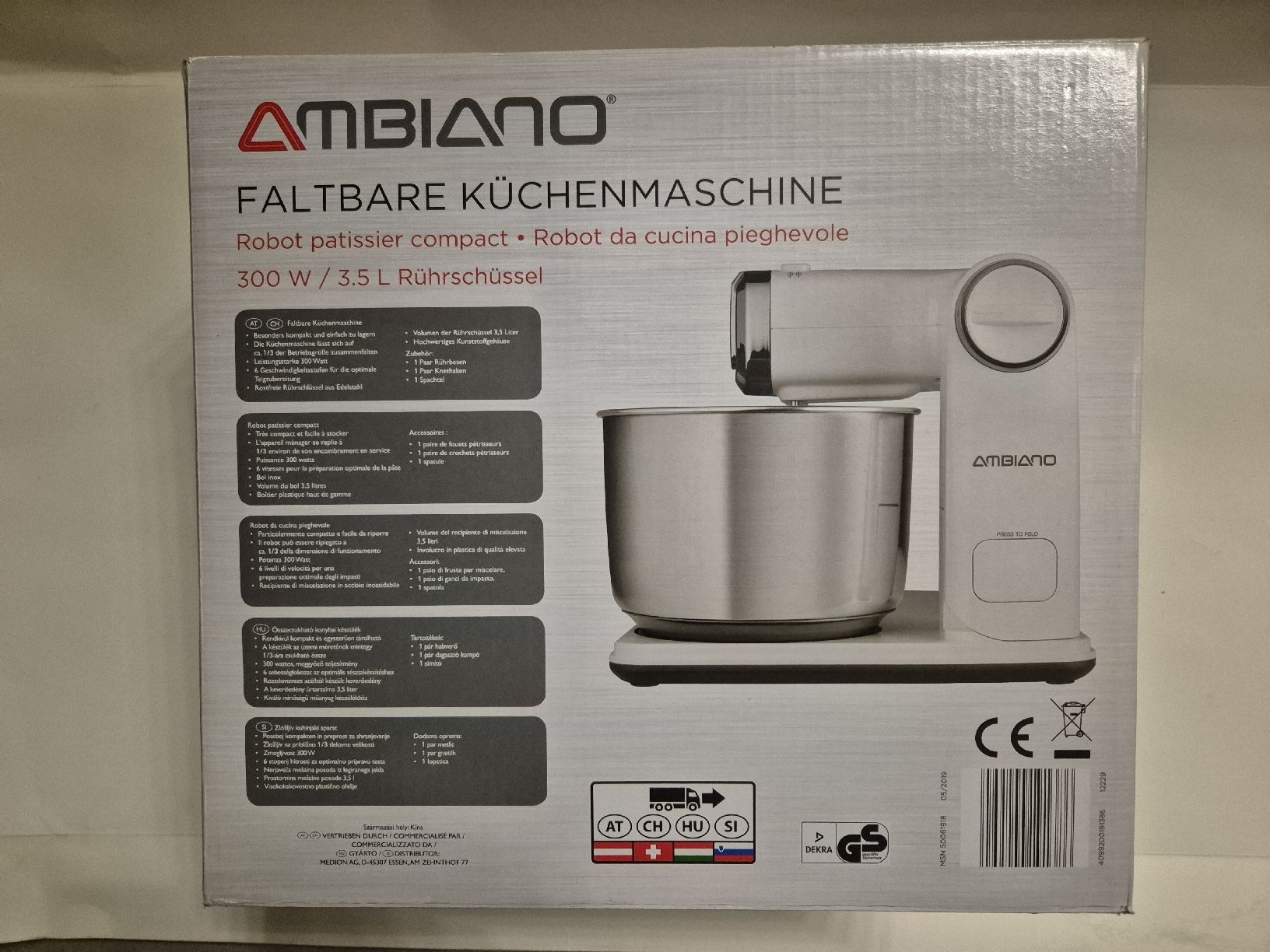 Ambiano Elettrodomestici da cucina: Ambiano Faltbare Küchenmaschine – Usato da Thalwil venduto da murme 4