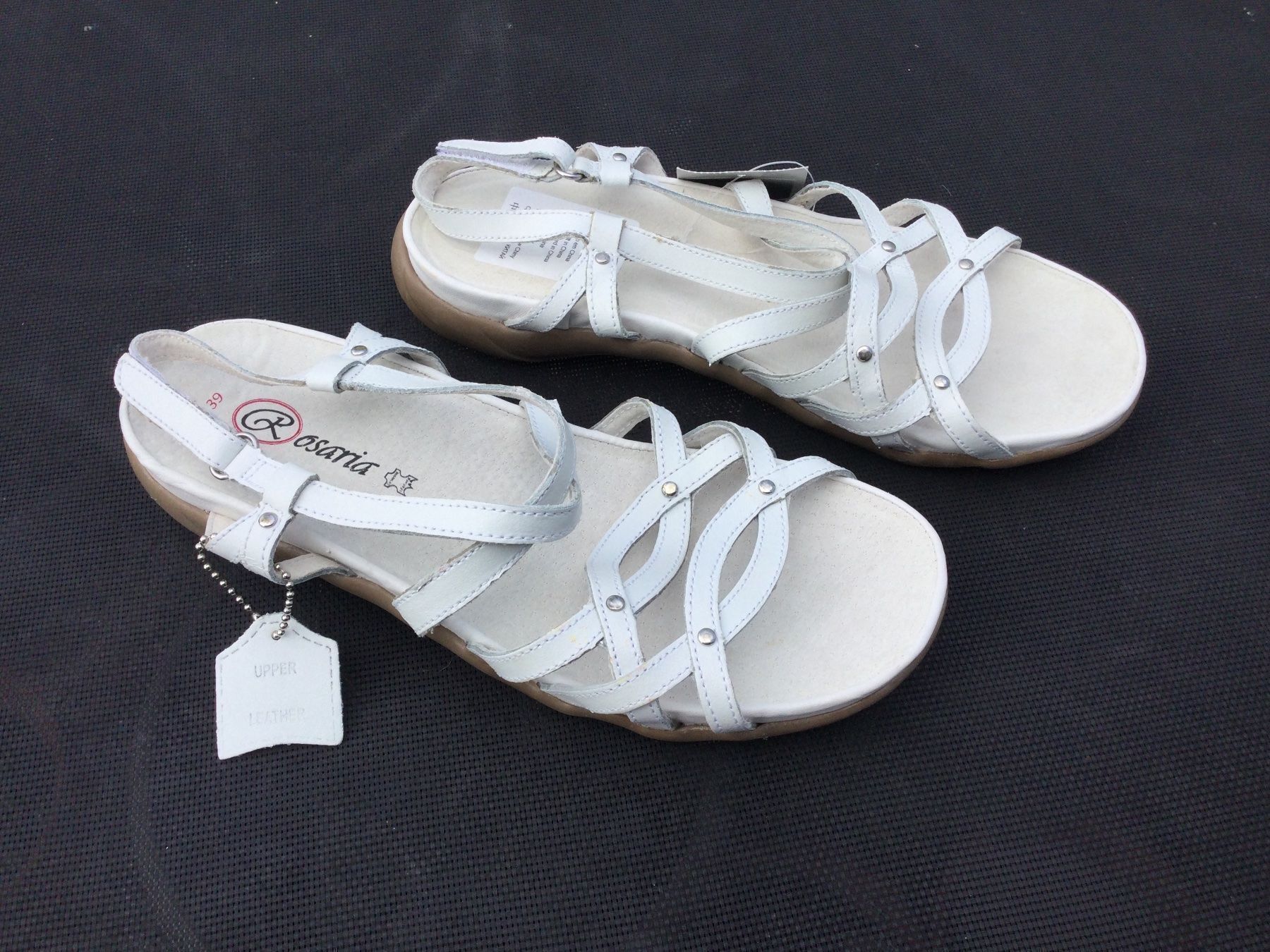 Scarpe da donna: Sandalettes blanches Cuir Rosaria NEUF – Nuovo e nell'imballaggio originale da Agiez venduto da chouchanelle 2