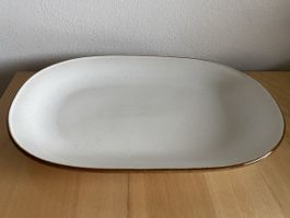 Rössler Platte weiss gesprenkelt matt Grösse 32