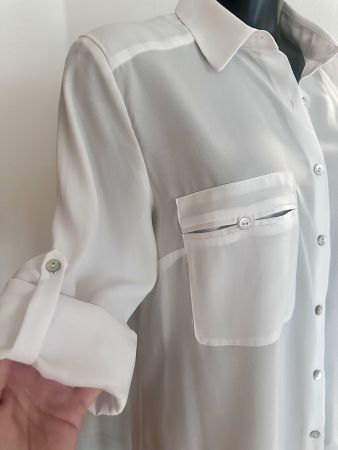 TOP *** Gr 40/M Fliessende Bluse weiss