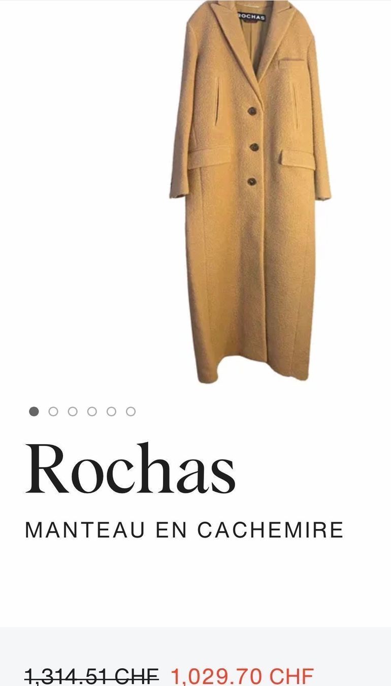 Cappotti: ROCHAS MANTEL GR. 40 KASCHMIR – Usato da Unteraegeri venduto da MH203 9