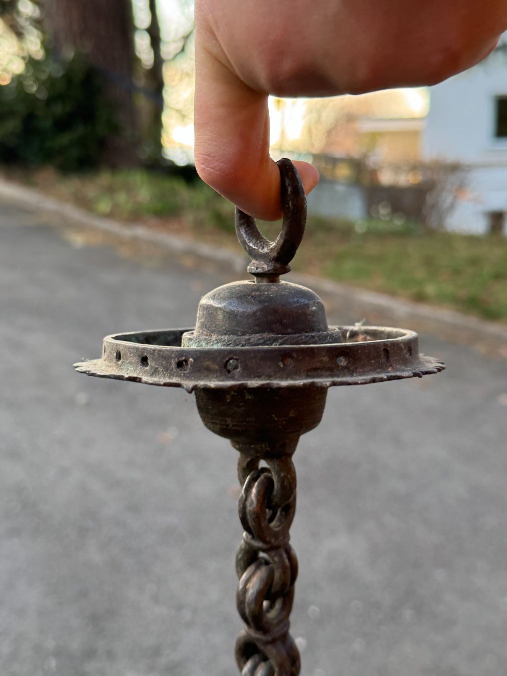 Lampen: Vintage Messing oder Bronze Oellampe, orientalisch – Gebraucht aus Zürich von Sailor68green 4