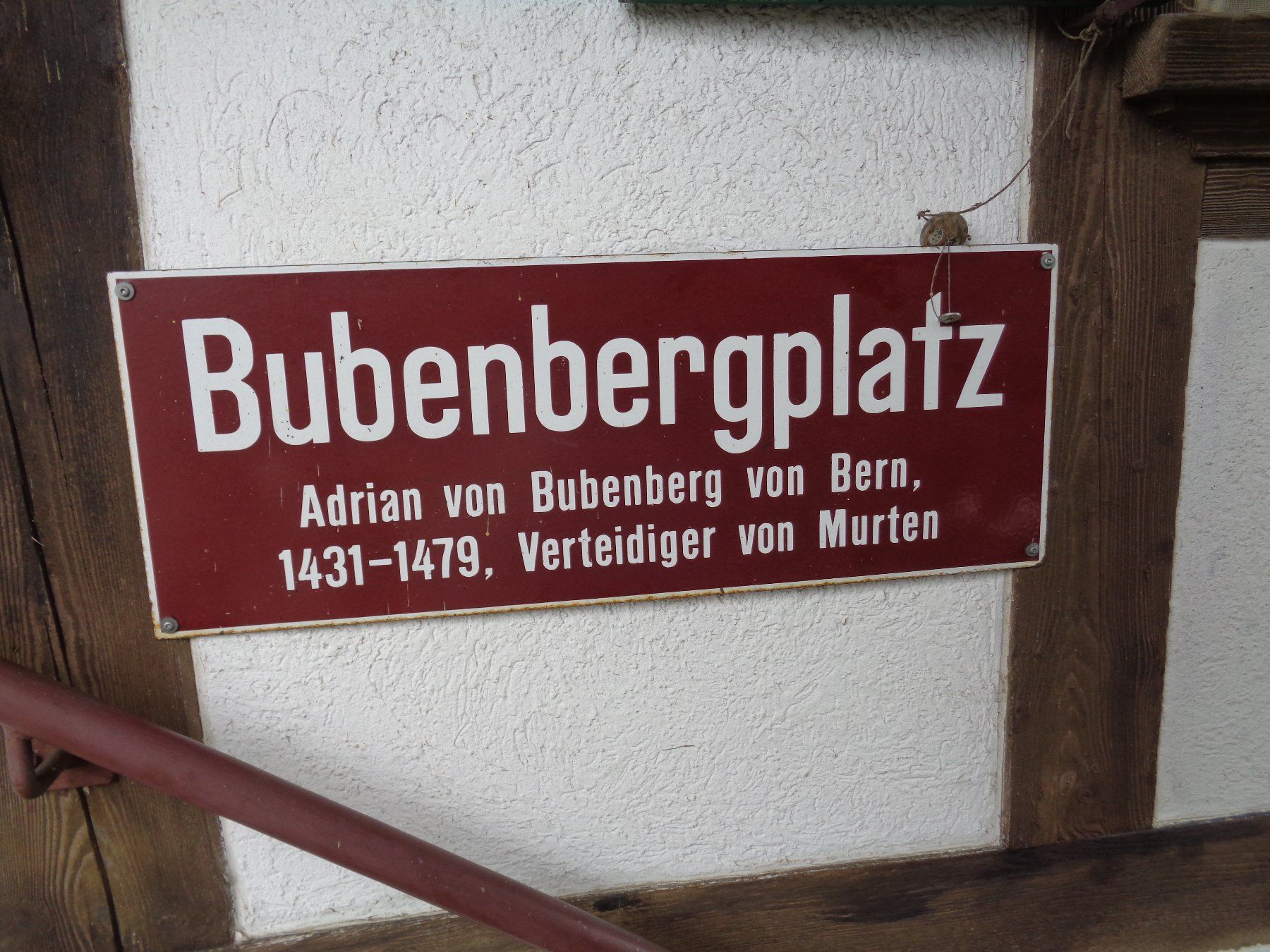 Insegne: Original Bubenbergplatz Schild - Murten Schlacht! – Usato da Wohlen b. Bern venduto da Saga0