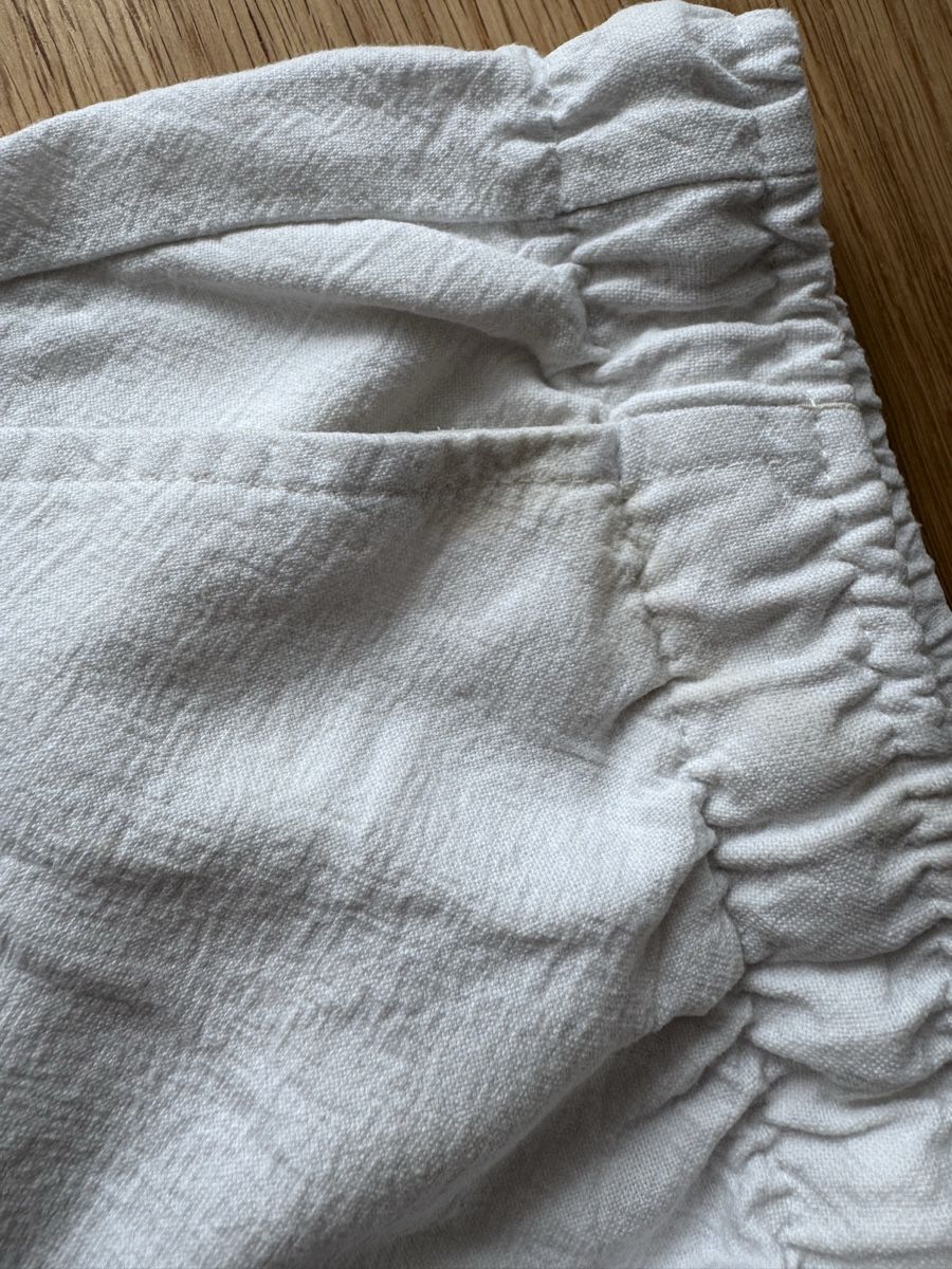 Stradivarius Pantaloni: Leinenhose Weiss, Gr. M – Usato da Aesch BL venduto da lau_8gnw 5