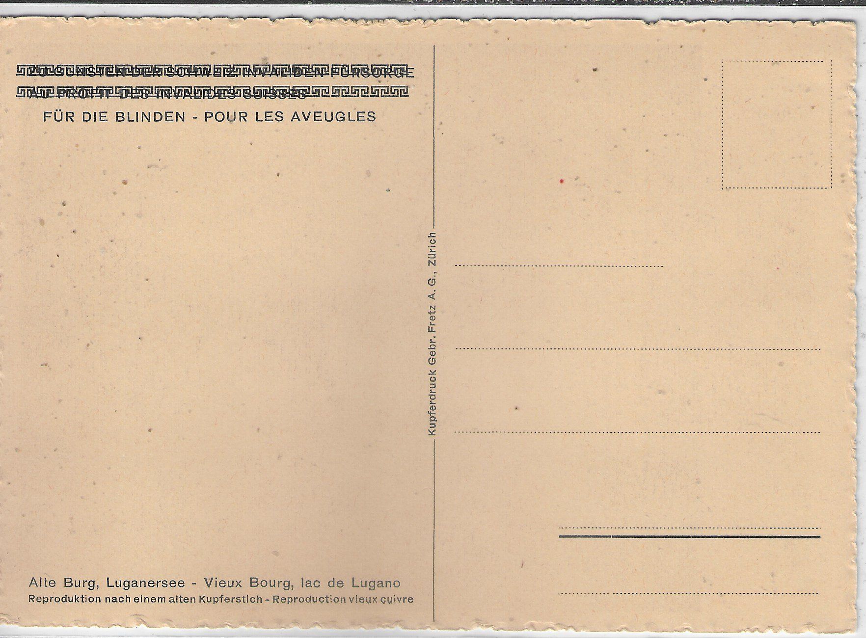 Cartoline postali: Alte Burg - Luganersee – Usato da Ettingen venduto da Kartenplanet 1