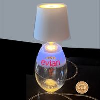 LED Flaschenlampe Evian Millennium | Akku USB-C dimmbar