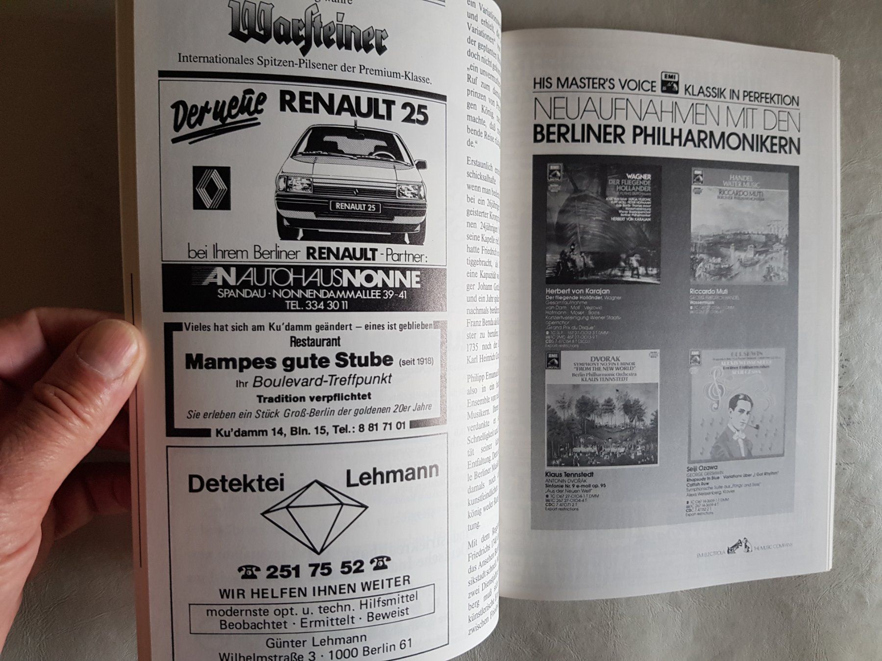 Libri: Programm Berliner Philharmonisches Orchester 1985/1986 – Usato da Walterswil BE venduto da Lonitti 6