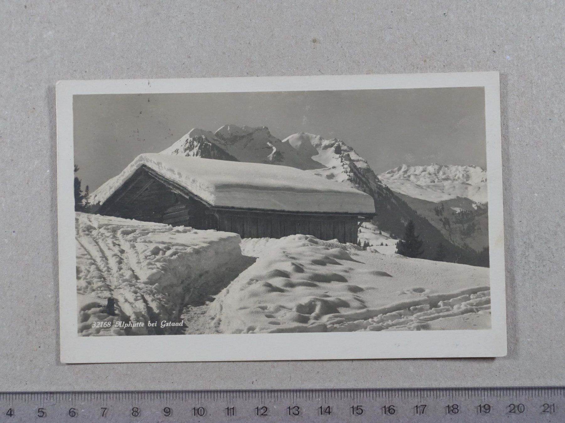 Cartoline postali: Alphütte bei Gstaad, 1939 – Usato da Lenzburg venduto da fh1