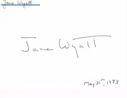 Jane Wyatt 1910-2006 Autogramm signiert Karte 10x15cm