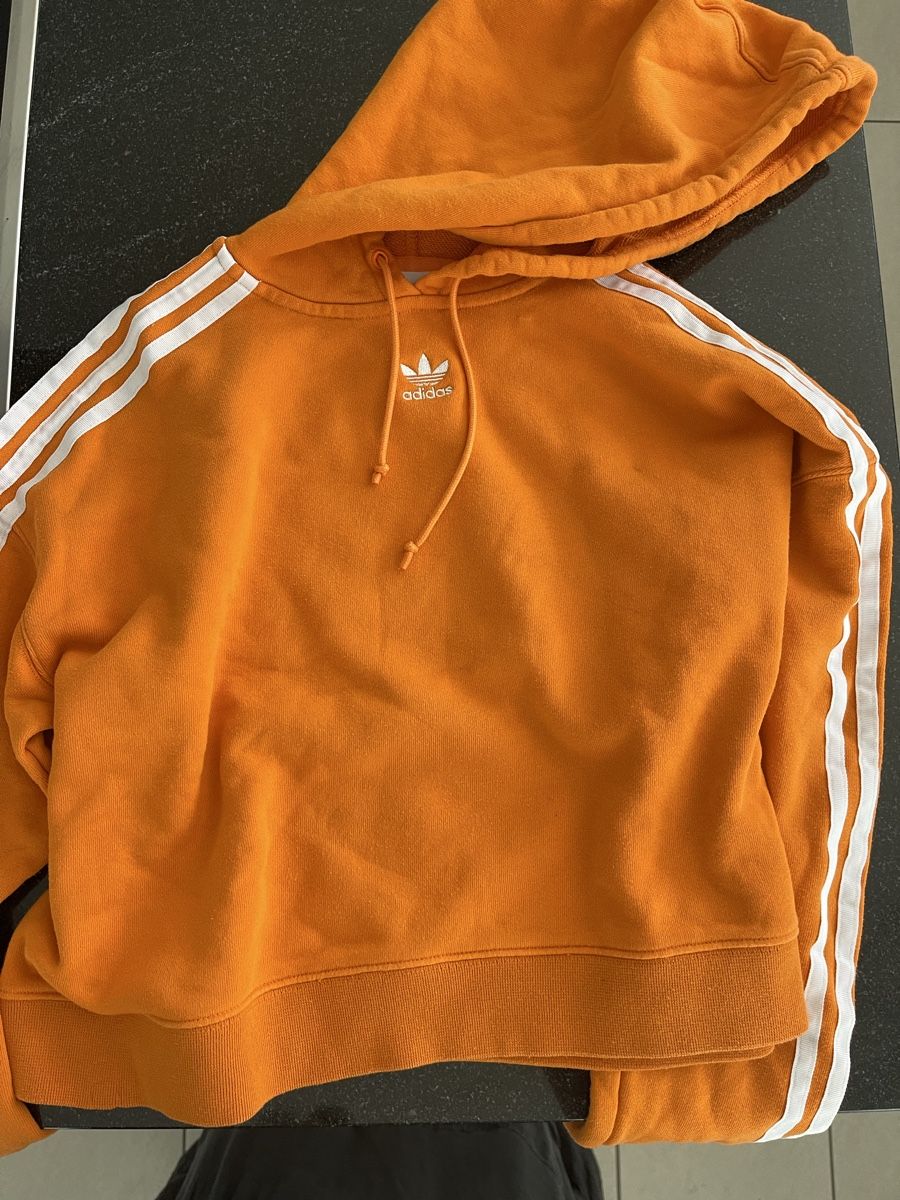 Maglioni & Felpe: Adidas Kapuzenpullover orange mit Streifen – Usato da Auw venduto da chr_vcc8 2