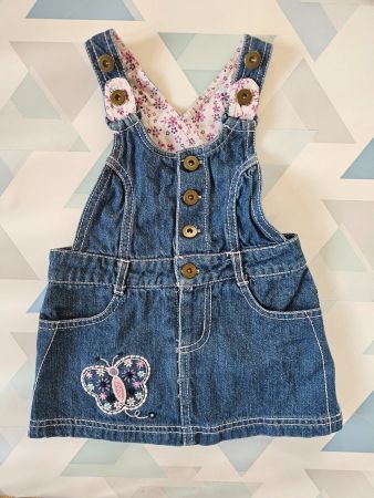 Jeans Latzkleid Gr. 74