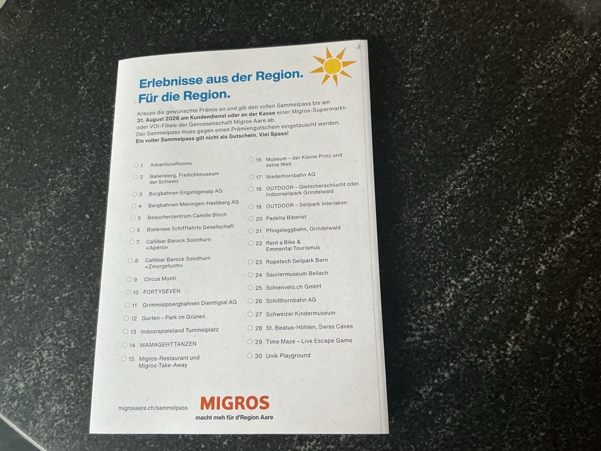 Migros Timbres & points: Sammelsticker Migros Aare – Neuf (Voir description) à Urtenen-Schönbühl par Relis60 2