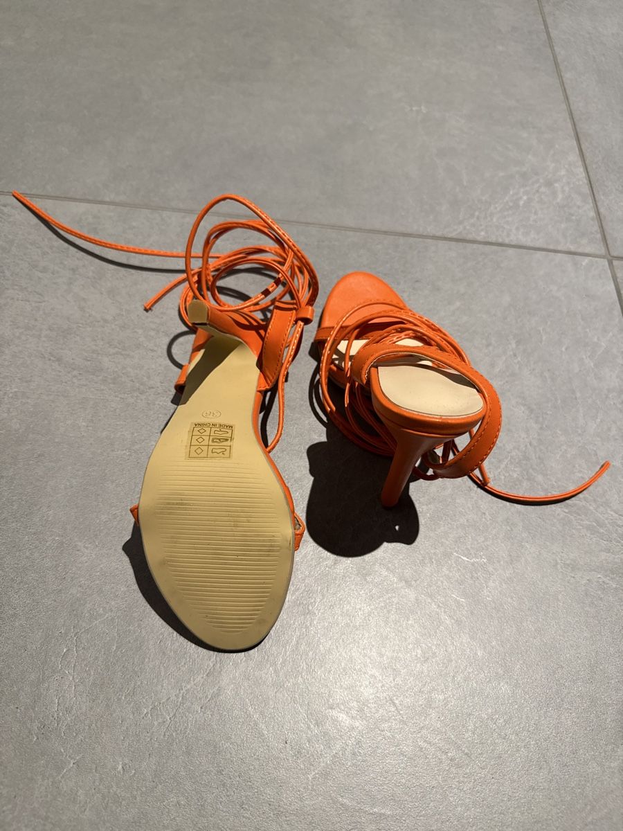 Damenschuhe: Sandales orange à lacet – Neu (gemäss Beschreibung) aus Fribourg von Mya_Asb 2