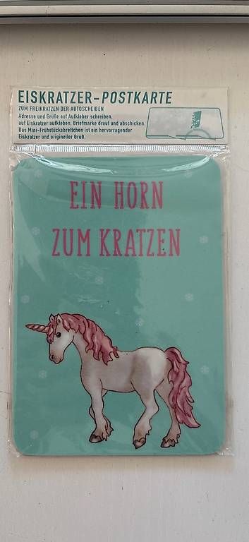 Tutti gli attrezzi: Eiskratzer-Postkarte Ein Horn zum Kratzen  – Usato da Uster venduto da dbli01