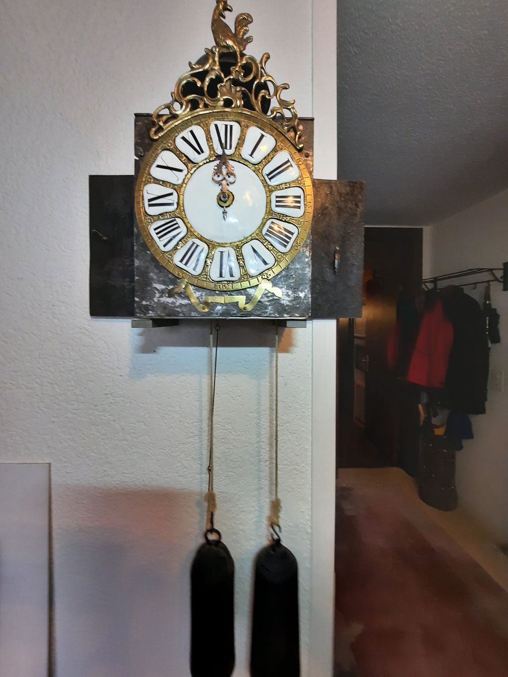 Stand- & Wanduhren: antike Comptoise Hahnenuhr Einzeiger Uhr ca.1750 – Gebraucht aus Eschenbach von Alicekunst 8
