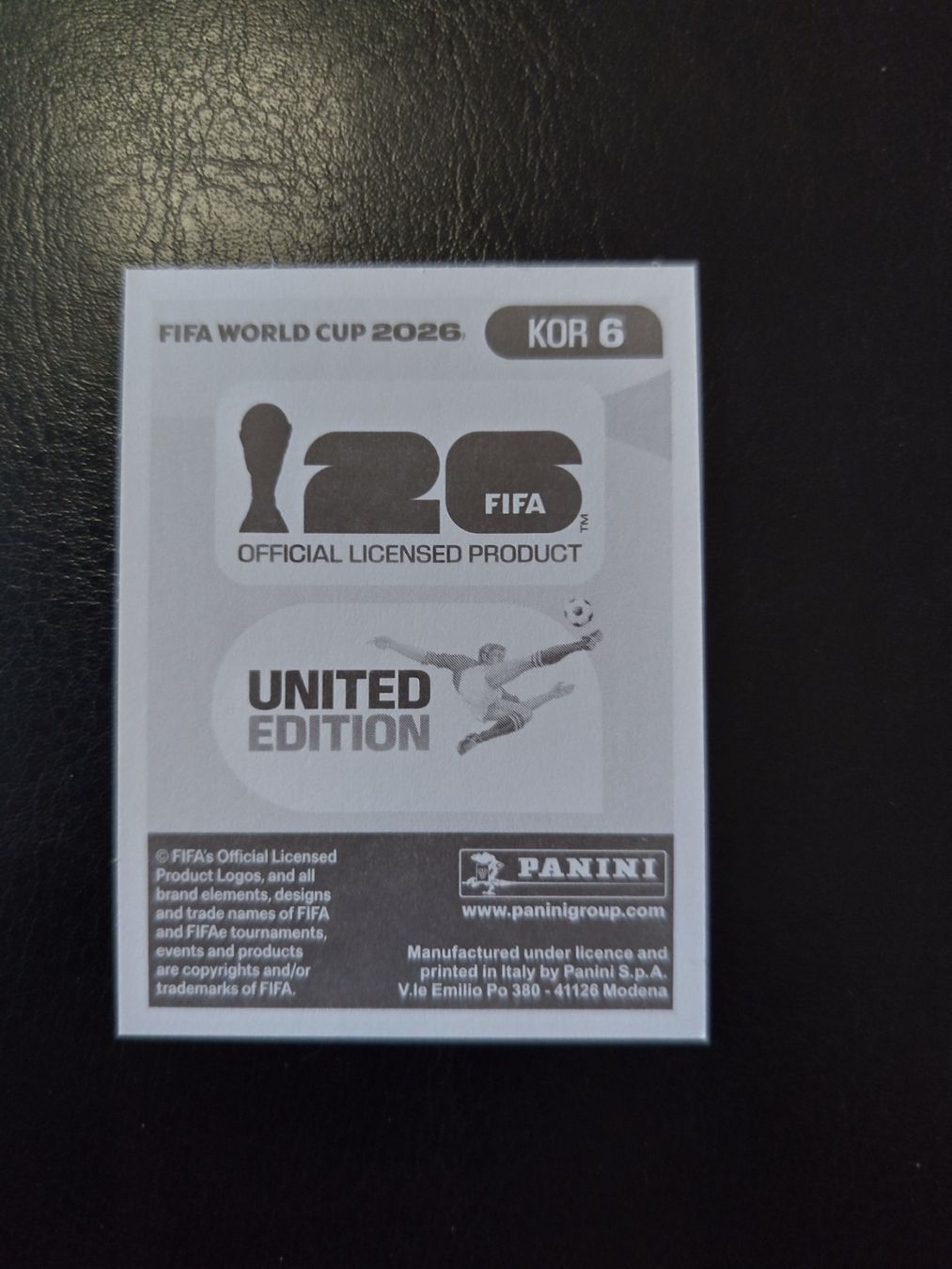 Panini Cartes à collectionner: Panini FIFA World Cup 2026 KOR 6 – Neuf (Voir description) à Matzingen par Clie42 1
