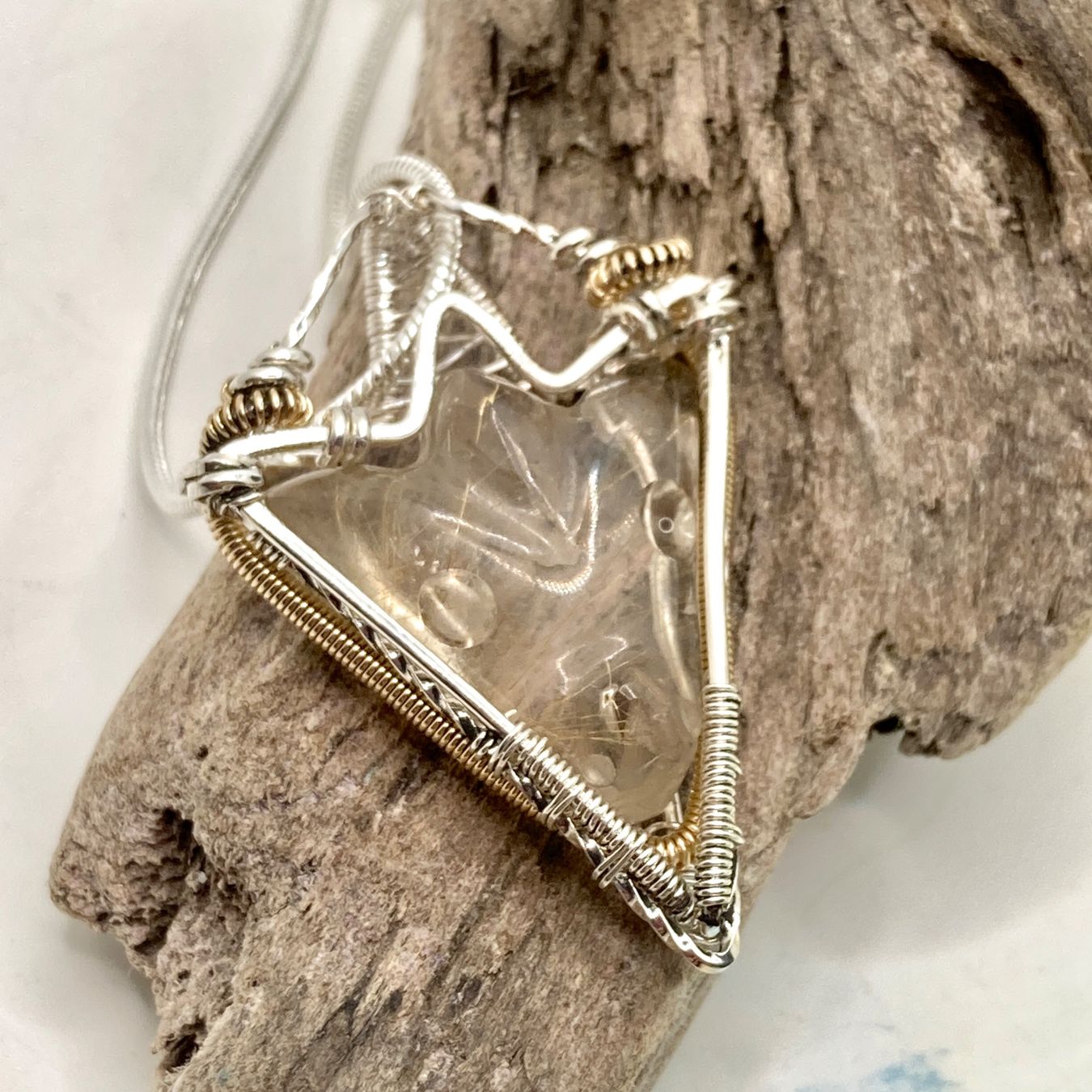 Catenine: Silberanhänger Rutilquarz Drachen Cabochon – Nuovo (secondo la descrizione) da Solothurn venduto da Kiki_Di 3