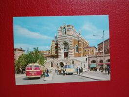 AK Kroatien Rijeka Kapuziner Kirche alte Autobusse
