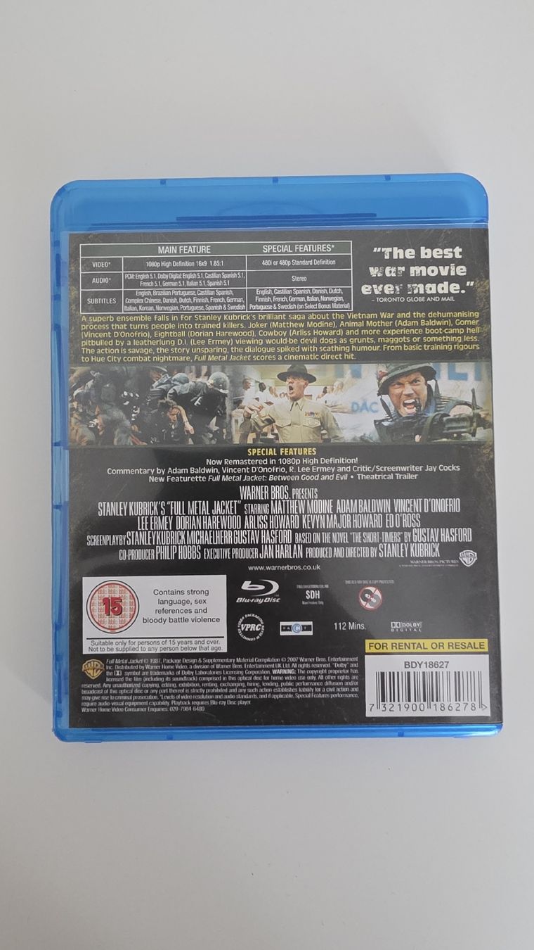 Alle DVDs: Full Metal Jacket Blu-ray Stanley Kubrick – Gebraucht aus Zürich von TimZurich1 1