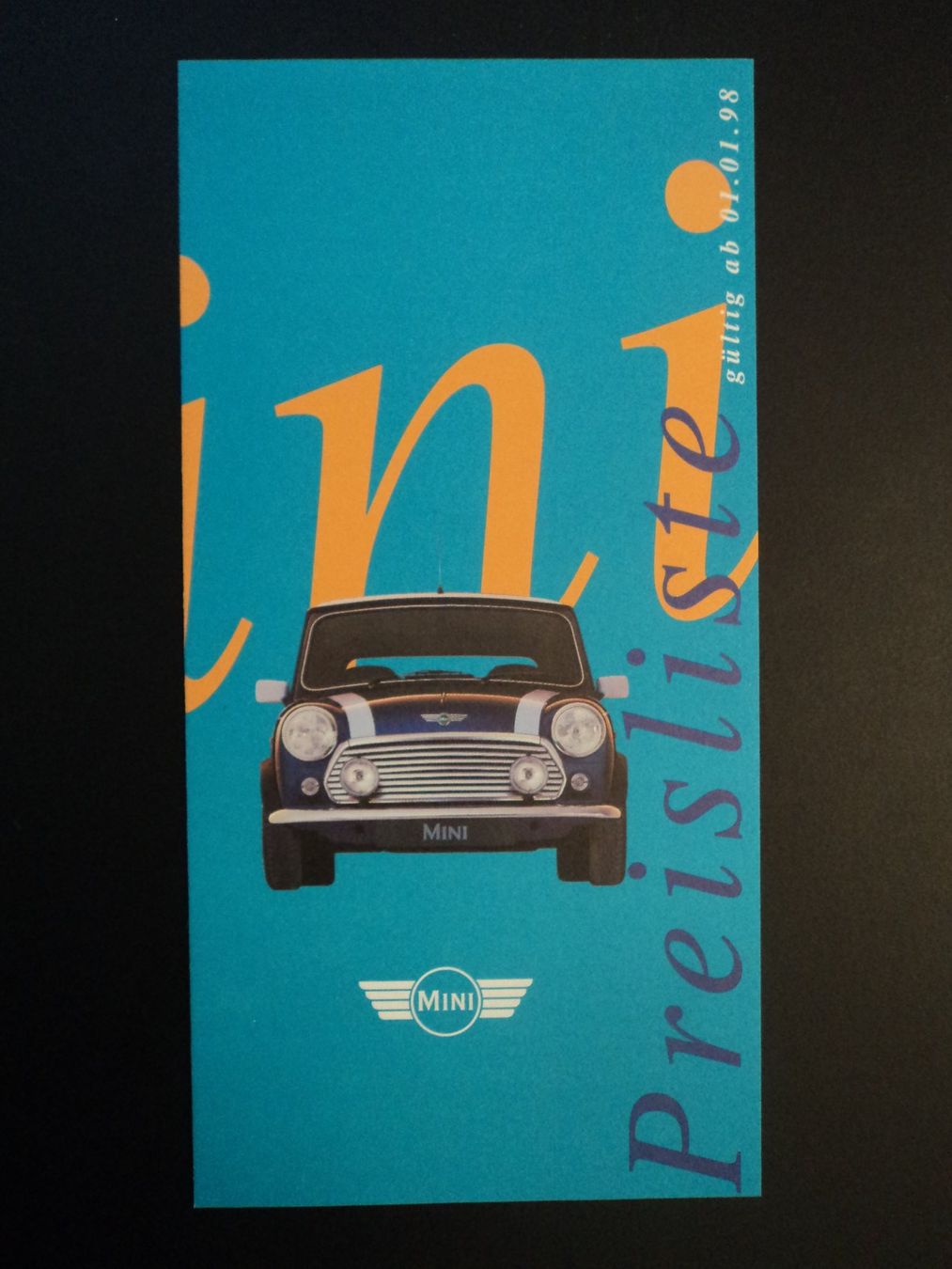 Mini Documents: Prospekt Preisliste Mini Cooper 1998 – D'occasion à Schwarzenburg par modelCARama 1