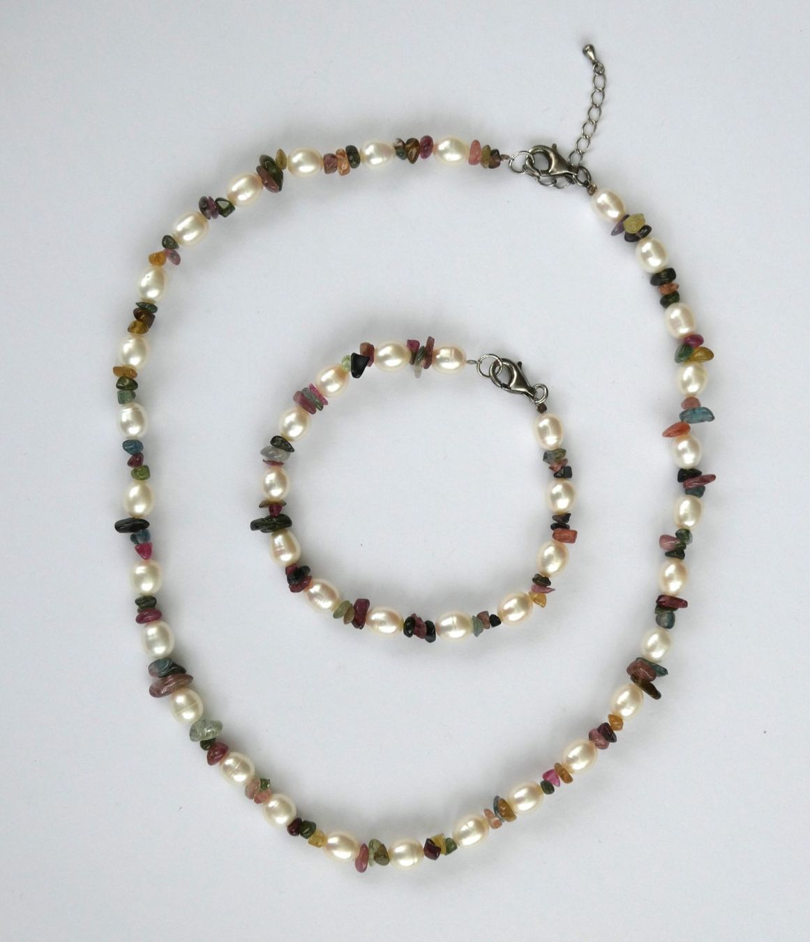 Altri gioielli: Set Kette mit Armband Halbedelsteine u. Perlen – Usato da Beromünster venduto da legolas_mt-gd