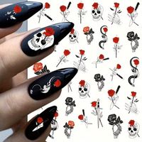 ✨Nagel Sticker Totenkopf Lässig Cool Attraktiv Nail Art✨
