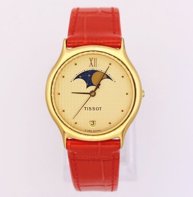 Tissot F356 Moonphase Gold Lady | Kaufen auf Ricardo